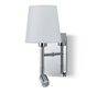 Applique avec lecteur LED E27+led 3W chrome 