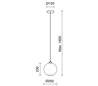 Suspensions EYRA E27 40W ø25cm blanc