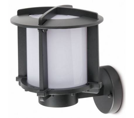 Lampe murale dans l'obscurité extérieure gris aluminium injecté - CROSS-1