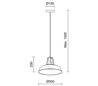 Suspensions KAIRA E27 ø35cm gris âgé