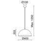 Suspensions MILDRED E27 aluminium brossé