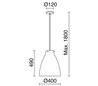Suspensions OLIVIA E27 ø40cm cuivre