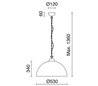 Suspensions TANNA E27 ø53cm noir