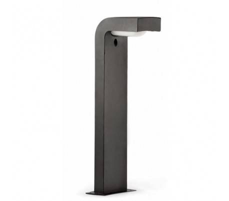 Borne jardin extérieur en aluminium gris foncé - grande Klamp