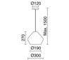 Suspensions FLAVIA IP20 E27 plata