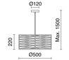 Suspensions SIRA IP20 E27 blanc