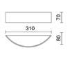Applique DENEB IP20 LED 12W 1200lm blanc 3000K