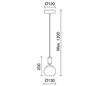 Suspensions CUPERTINO IP20 LED4,8W210lm COB 3000K