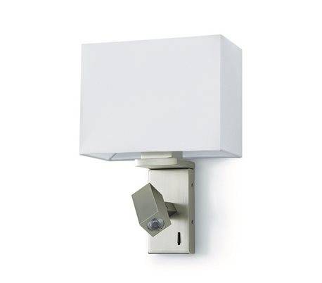 Applique MONNET IP20 E27+LED 3W 160lm nickel givré 