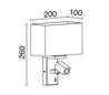 Applique MONNET IP20 E27+LED 3W 160lm nickel givré 