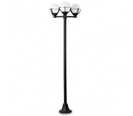 Lampe de jardin avec 3 lumières extérieures en aluminium injecté noir - SOL