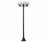 Lampe de jardin avec 3 lumières extérieures en aluminium injecté noir - SOL