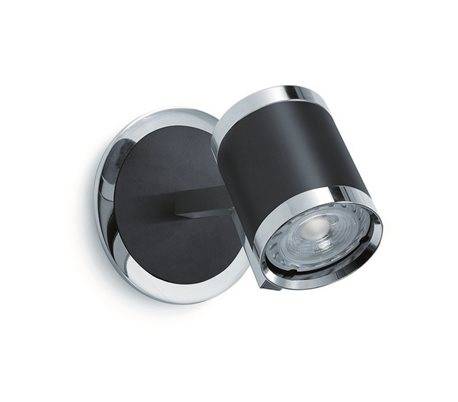 Applique ELKE IP20 GU10 chrome noir