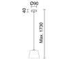 Suspensions A TU ESTILO IP20 E27 chrome+rouge
