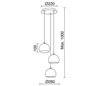 Suspensions ESTIKLA IP20 3xE14 verre blanc