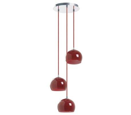 Suspensions ESTIKLA IP20 3xE14 verre rouge
