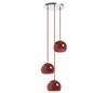 Suspensions ESTIKLA IP20 3xE14 verre rouge