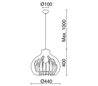 Suspensions CUSKA IP20 E27 bois clair