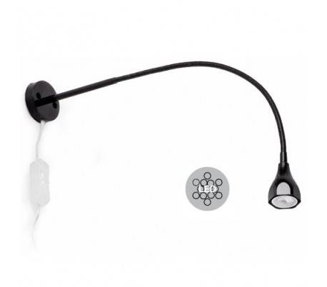 LED lampe de mur mur en aluminium noir - BOGART