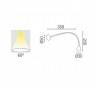 LED lampe de mur mur en aluminium noir - BOGART