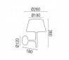 E14 Lampe Applique murale en métal et toile beige - MITIC