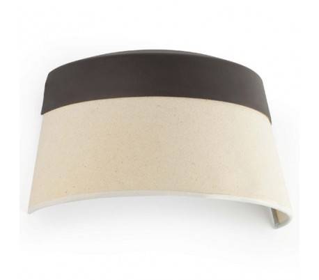 E14 Lampe Applique murale en métal et toile couleur marron-beige - SAC