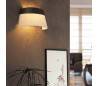 E14 Lampe Applique murale en métal et toile couleur marron-beige - SAC