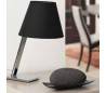 Lampe E27 Lampe de table en métal noir et toile - MOMA