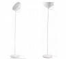 Coccon, lampe de pied de métal E27 blanc
