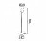 Coccon, lampe de pied de métal E27 blanc