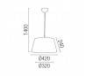 Mitic, lampe suspension en nickel E27 beige