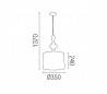 Quo, lampe suspension, métal chromé E27
