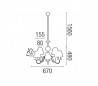 Kessler, lampe suspension en acier, chrome E1427-Noir