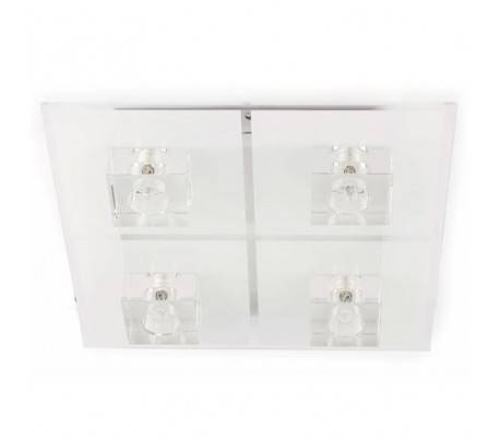 4 KALO Lumière de métal à l'intérieur du G9 Chrome-Blanco et plafonnier à LED