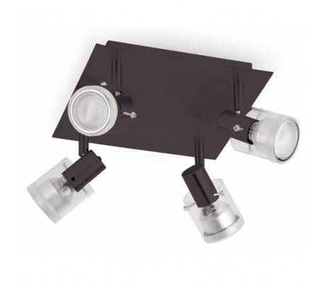 4 spots GU10 11W plafond blancs - TUBA