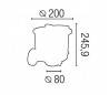Lampe murale dans l'obscurité extérieure gris aluminium injecté - CROSS-1