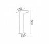 Borne jardin extérieur en aluminium gris foncé - grande Klamp