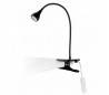Lampe pince BOGART en aluminium noir