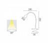 Lampe pince BOGART en aluminium noir