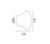 Appliquer salle de bain en verre blanc opaque bouton G9-P