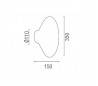 Bouton Appliquer opaque verre G E27 salle blanche