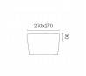Plafond en aluminium TOLA-1 pour salle de bain gris E27