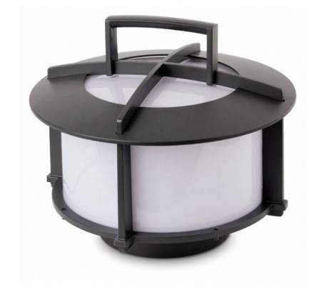 Lampe de table portable E27 de jardin en aluminium gris foncé - CROSS-1