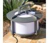 Lampe de table portable E27 de jardin en aluminium gris foncé - CROSS-1