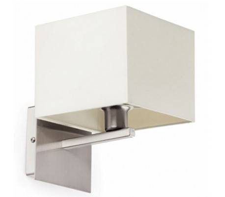 E14 Lampe Applique en toile d'acier et blanc - Thana