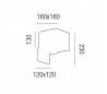 E14 Lampe Applique en toile d'acier et blanc - Thana