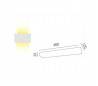 2G11 Lampe Applique murale en aluminium de couleur nickel mat - AMBO 2