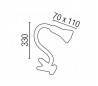 LILY blanc intérieur lampe borne R50 E14 en métal