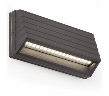 LED lampe de mur mur extérieur en aluminium injecté gris foncé - SENA2