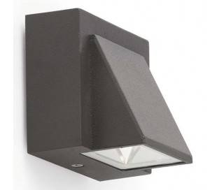 LED lampe de mur mur extérieur en aluminium injecté gris foncé - KAMAL